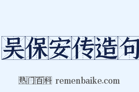 吴保安传造句是什么意思的图片